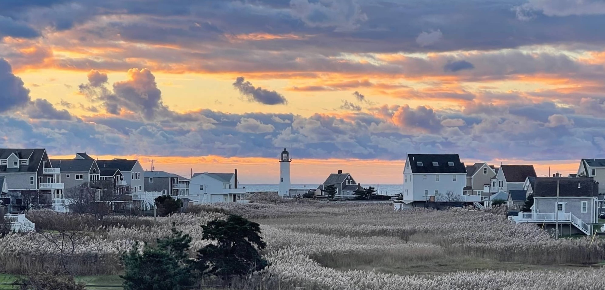 Fall sunrise over Scituate Light 